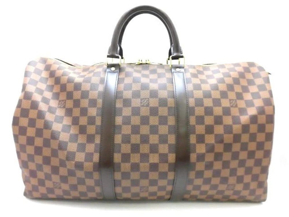 LOUIS VUITTON Keepall Boston Bag Travel Damier